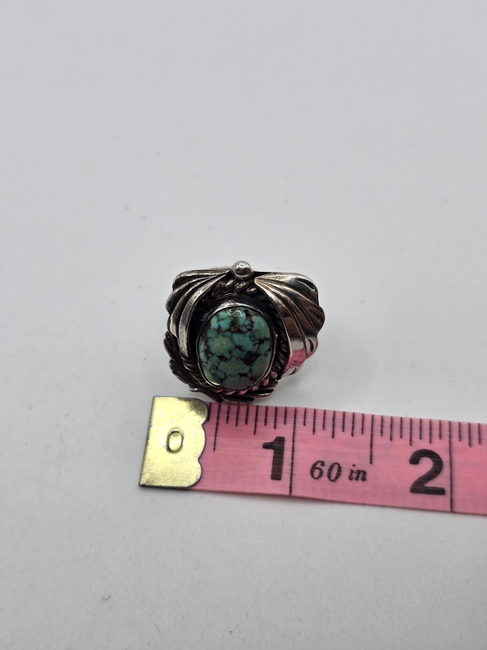 Vintage R. Williams Navajo Sterling Silver Turquoise Stone Parure - Picture 5 of 16